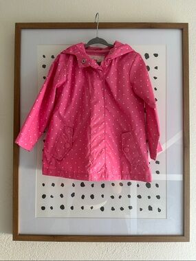 Carter's Bright Pink Polka Dot Hooded Raincoat